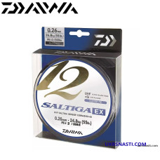 Шнур Daiwa Saltiga 12 Braid EX+Si MC #1,5 диаметр 0,16мм размотка 300м разноцветный